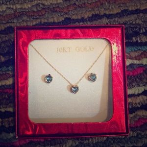 Dainty December Necklace and Earrings